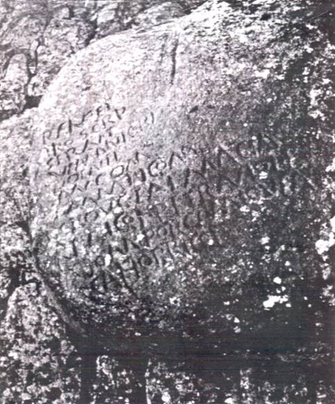Inscrição rupestre em língua lusitana de Lamas de Moledo